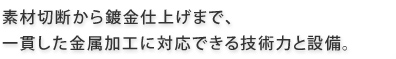 製造技術の集積地として名高い東大阪で、
Ｎｏ.１クオリティの製品づくりを目指す。
